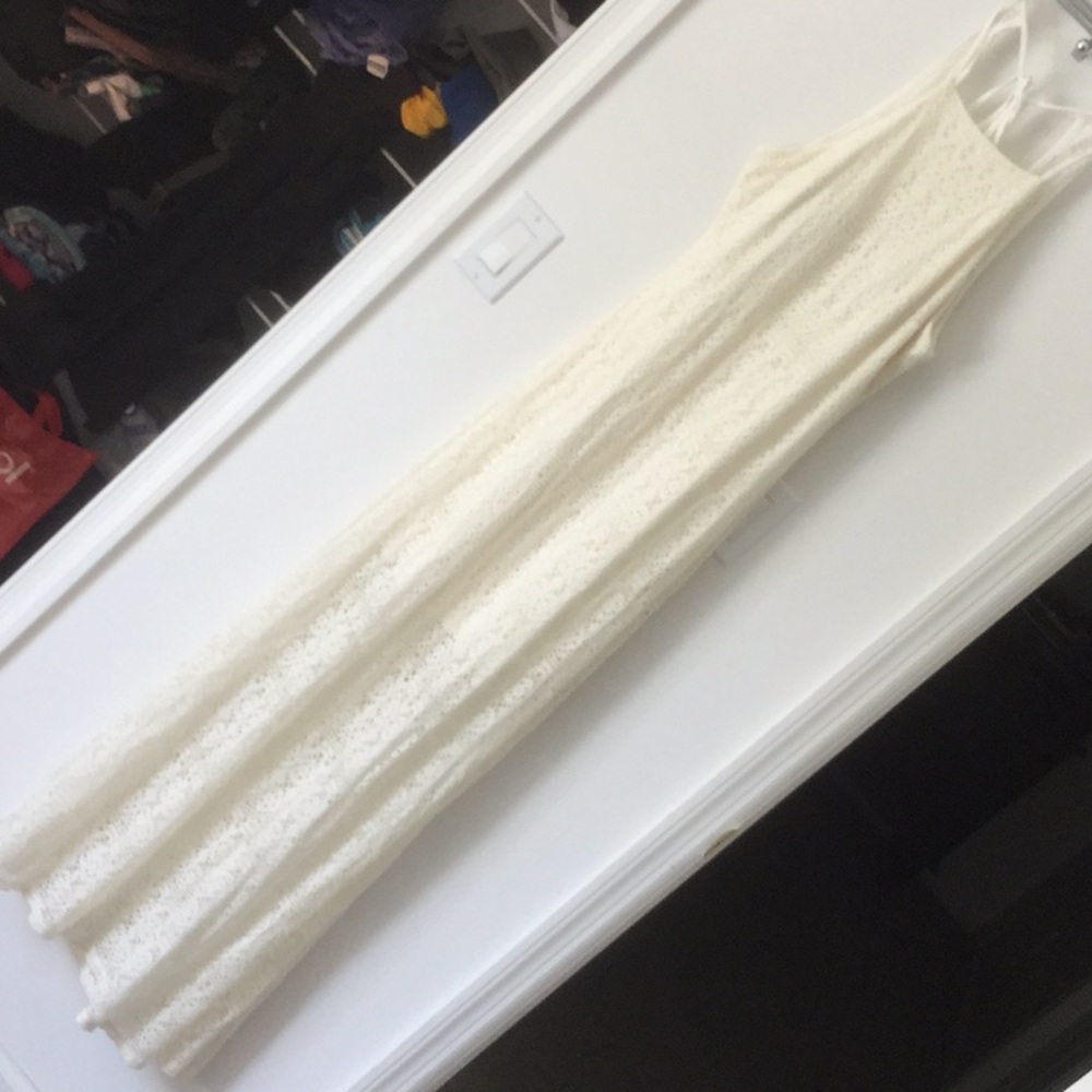 Pretty eyelet halter maxi dress,